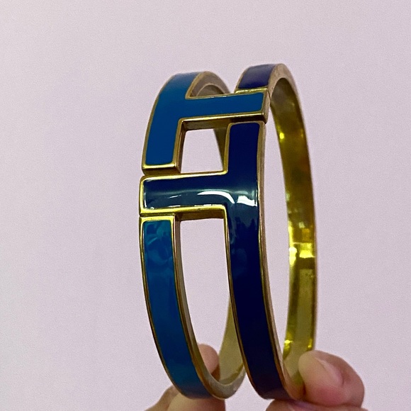 TT Golden and Blue Bangle/Bracelet - Picture 3 of 5